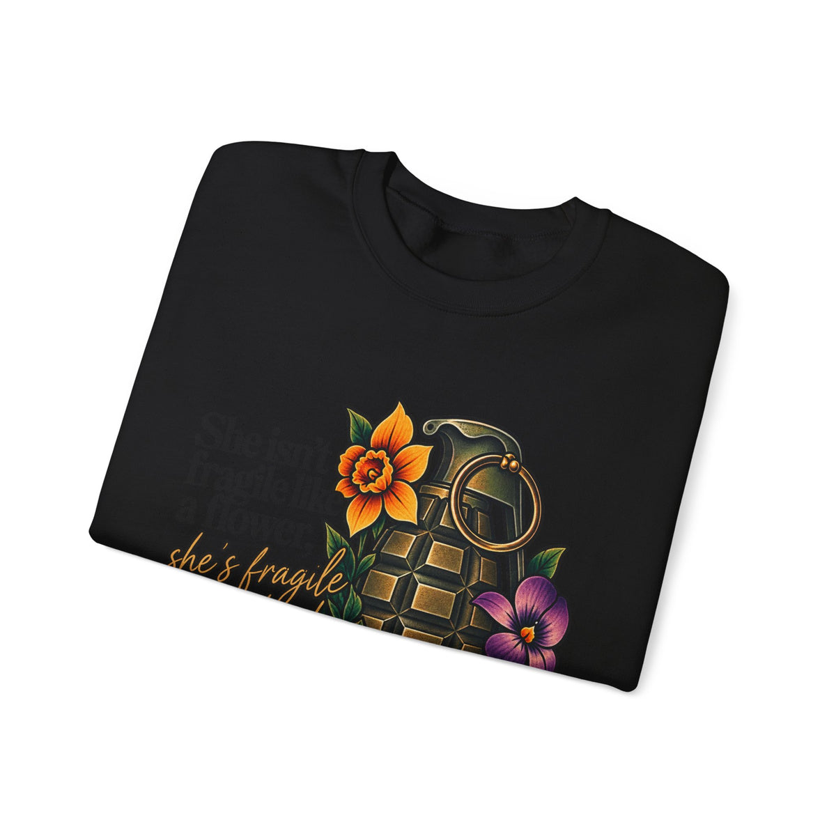 Fragile Like a Bomb - Floral Grenade - Crewneck Sweatshirt