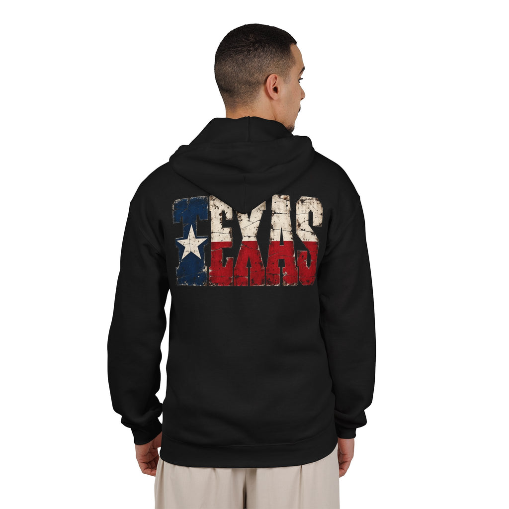 Texas Flag Block Letters - Full-Zip Hooded Sweatshirt