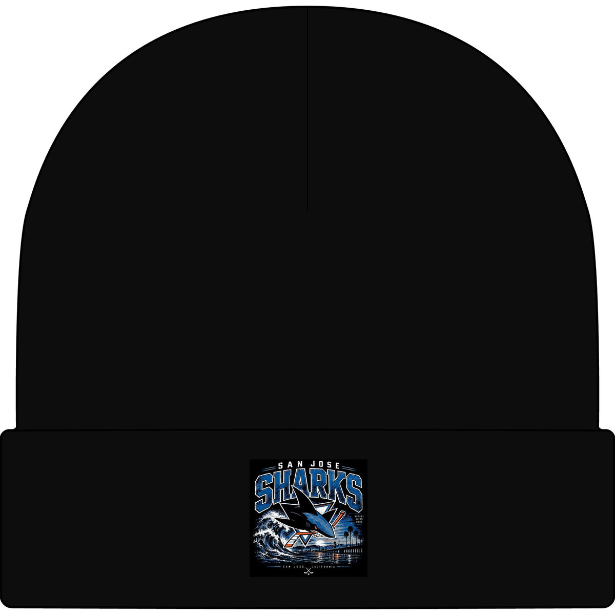 Sharks Wave Hockey Tee - AS Colour 1107 Cuff Beanie