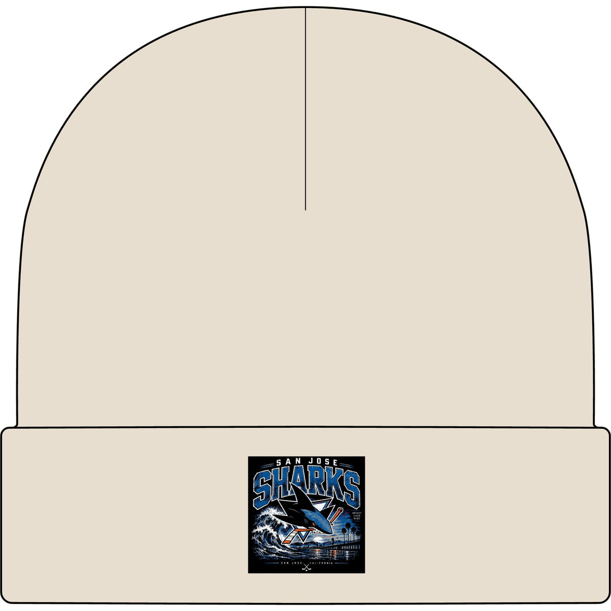 Sharks Wave Hockey Tee - AS Colour 1107 Cuff Beanie