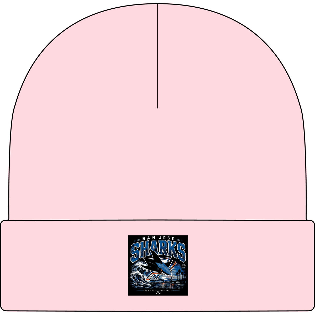 Sharks Wave Hockey Tee - AS Colour 1107 Cuff Beanie