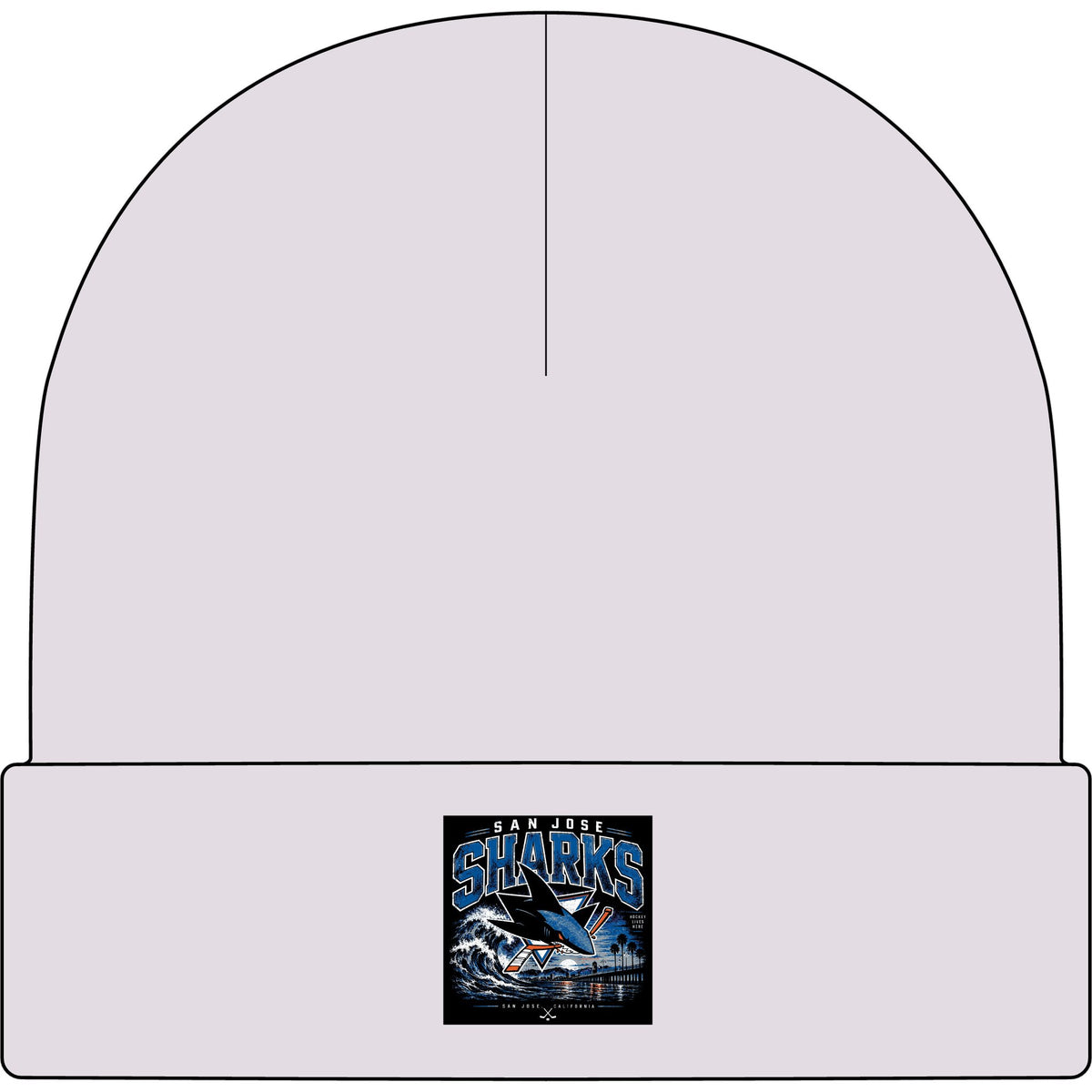 Sharks Wave Hockey Tee - AS Colour 1107 Cuff Beanie