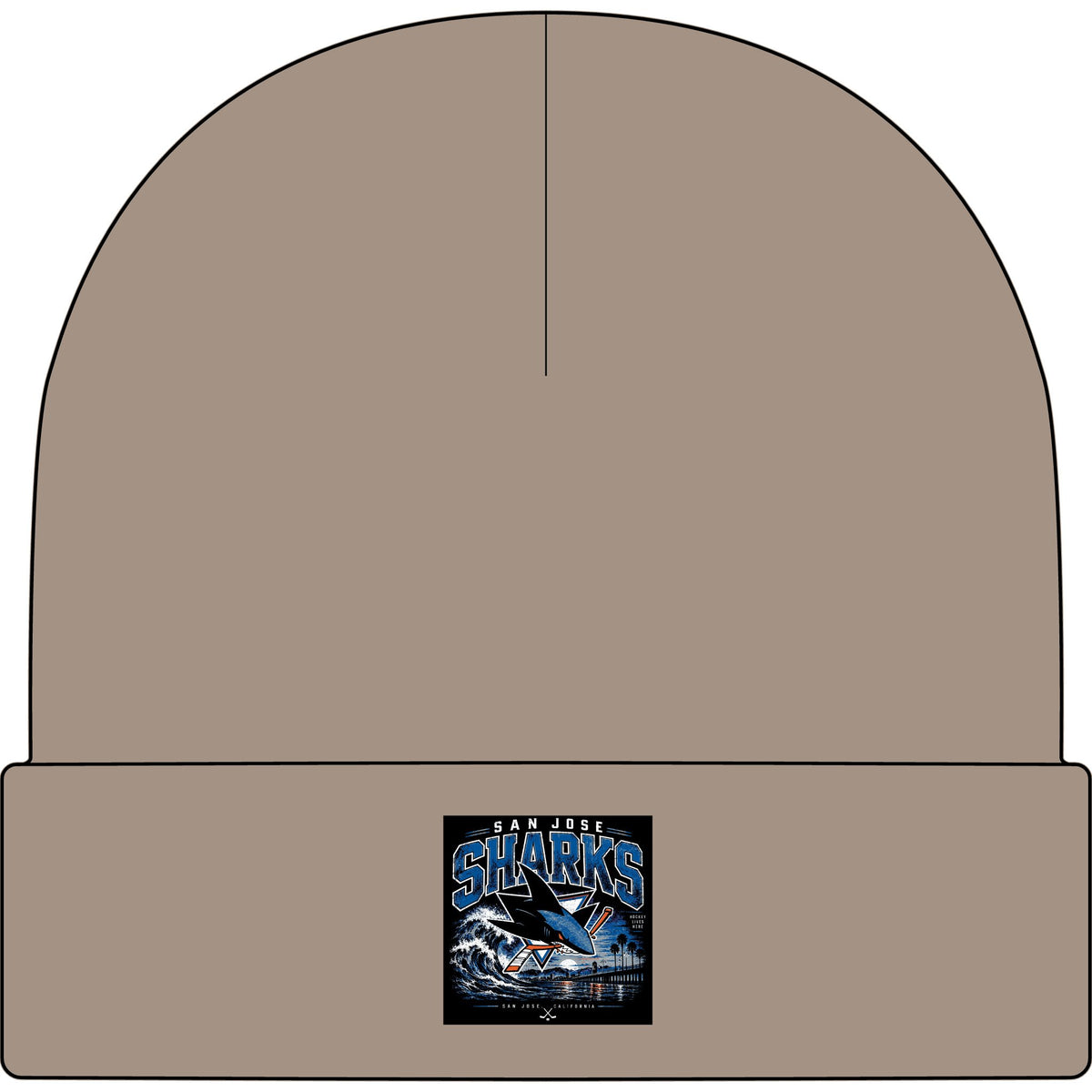 Sharks Wave Hockey Tee - AS Colour 1107 Cuff Beanie