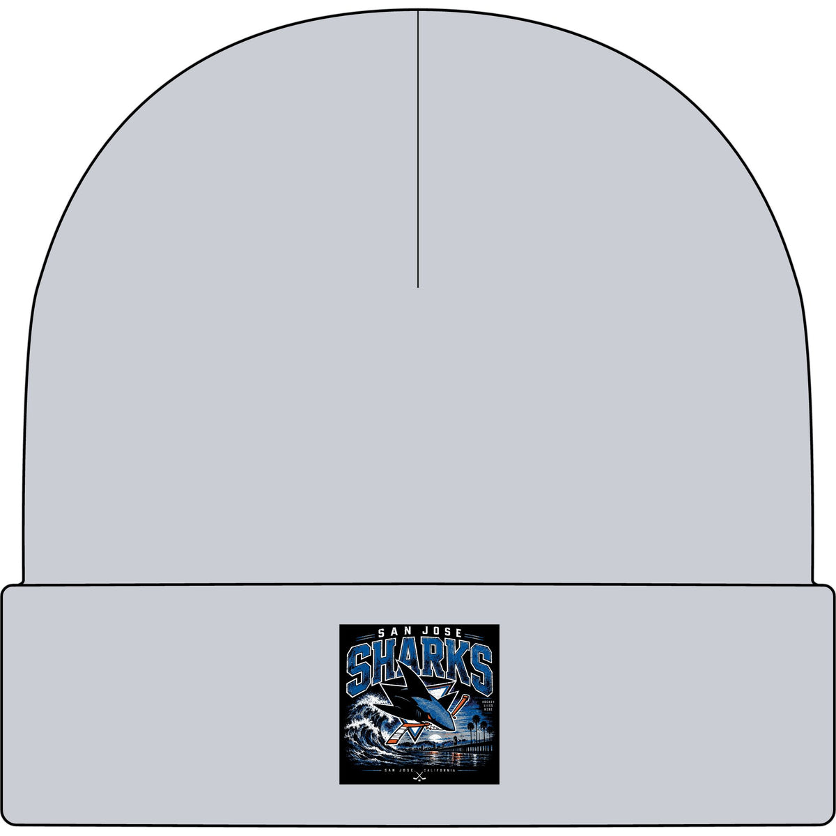 Sharks Wave Hockey Tee - AS Colour 1107 Cuff Beanie