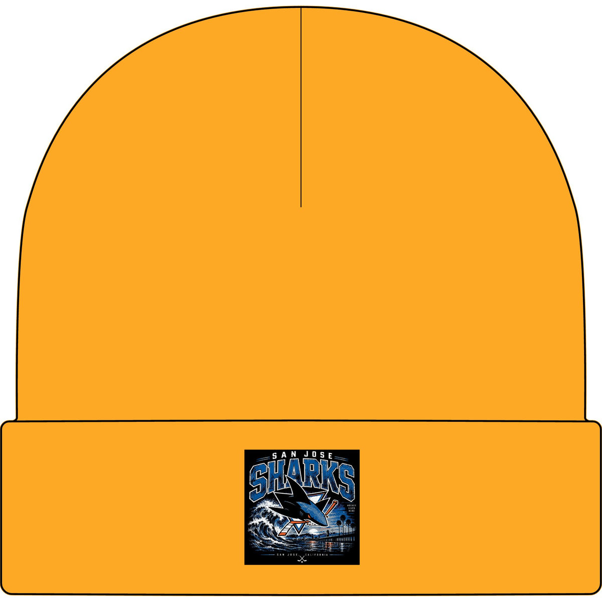 Sharks Wave Hockey Tee - AS Colour 1107 Cuff Beanie