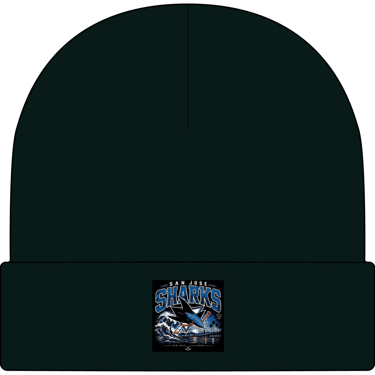 Sharks Wave Hockey Tee - AS Colour 1107 Cuff Beanie