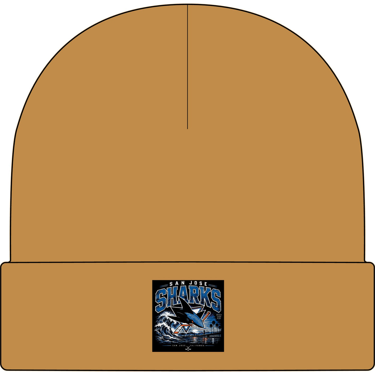 Sharks Wave Hockey Tee - AS Colour 1107 Cuff Beanie