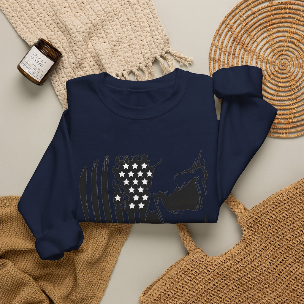 Stars, Stripes & Skulls - Crewneck Sweatshirt