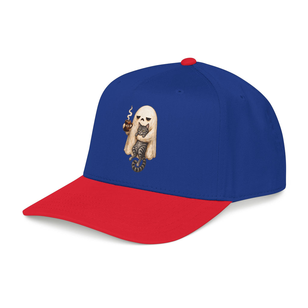 Meh Ghost and Gray Tabby Cat - OTTO Baseball Hat