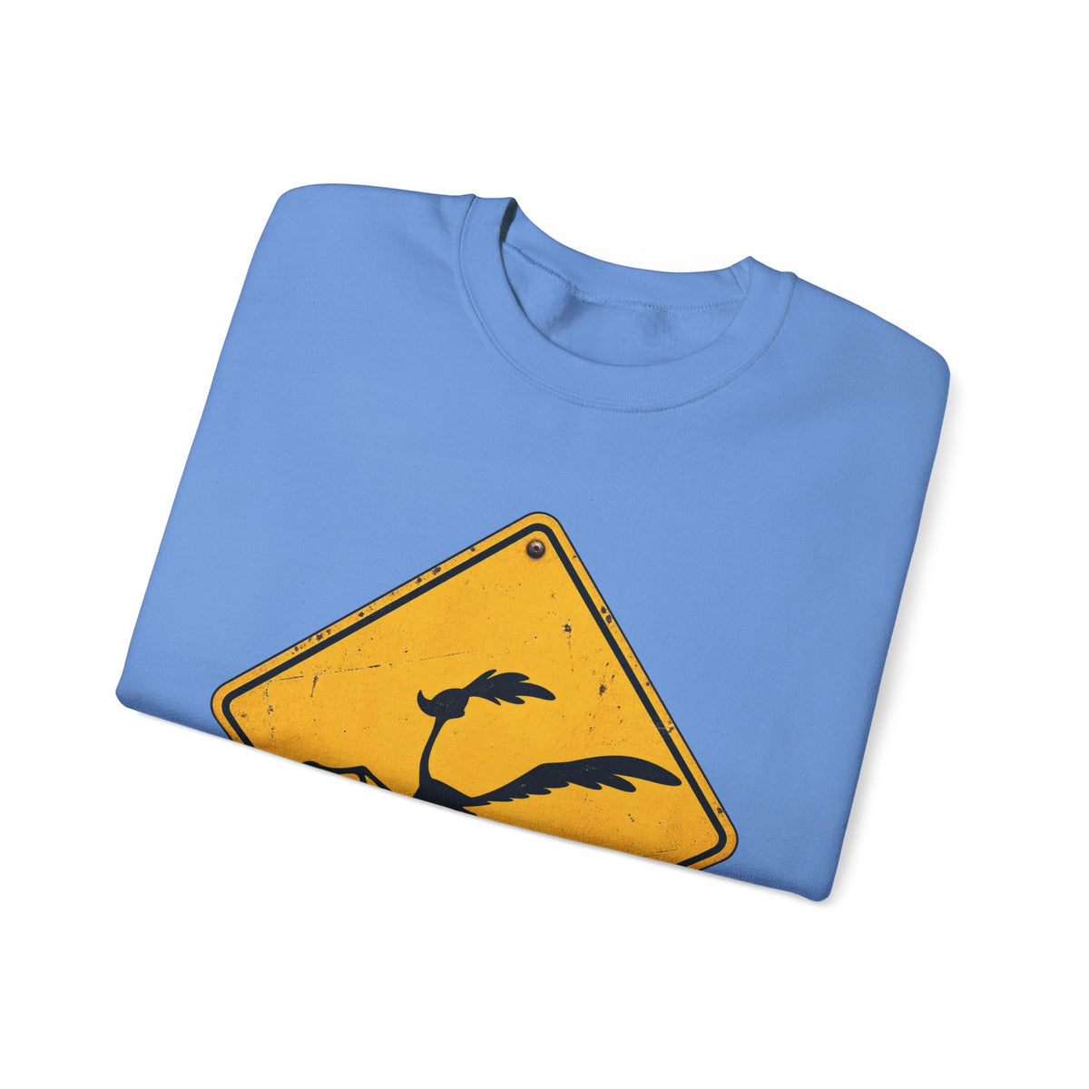 Roadrunner Yellow Diamond Sign - Crewneck Sweatshirt