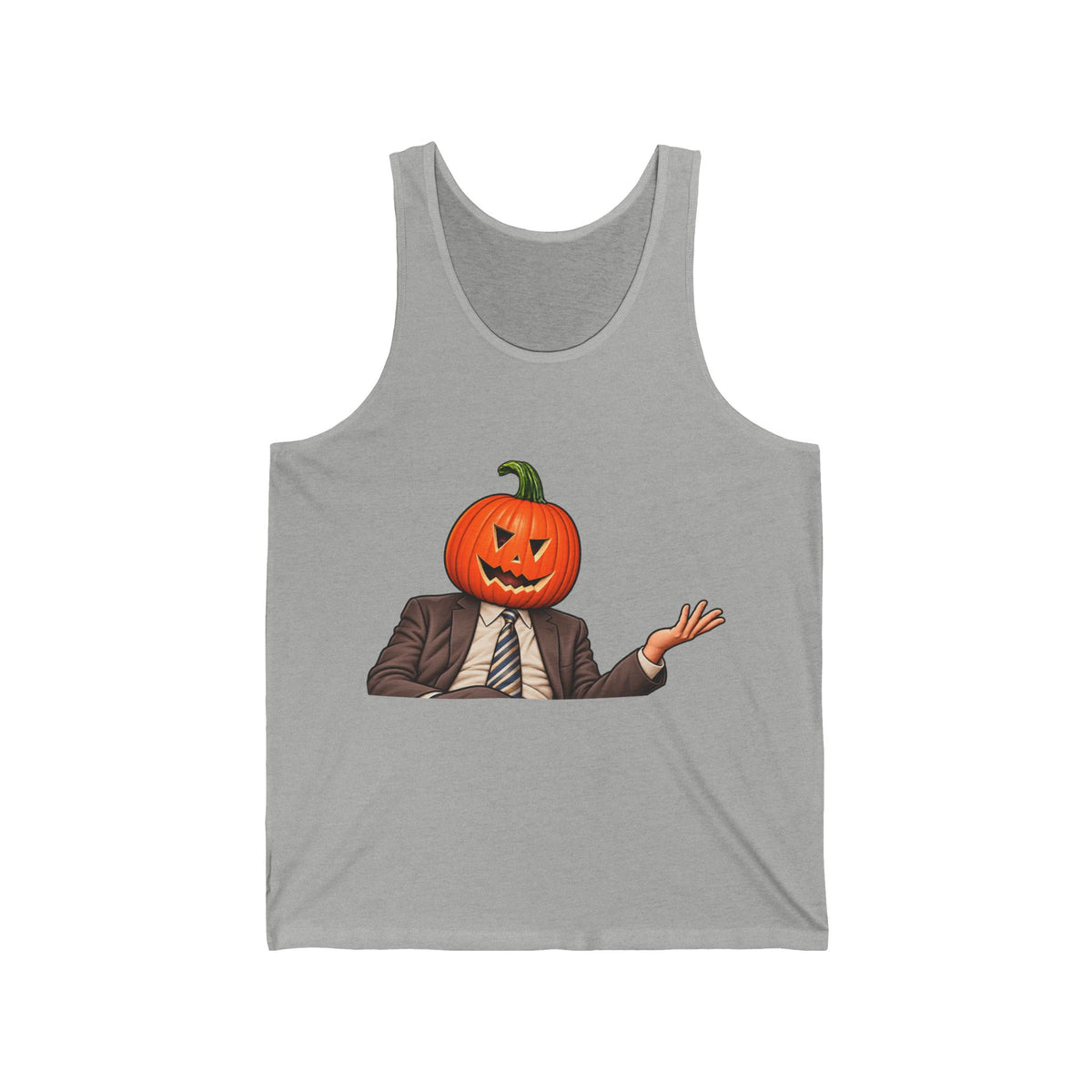 Pumpkin Head Office Cartoon - Athletic Tank