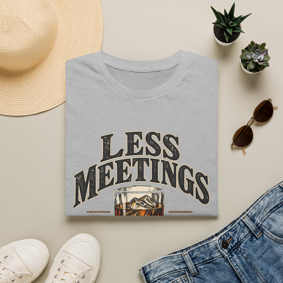 Less Meetings More Whiskey - Classic Tee