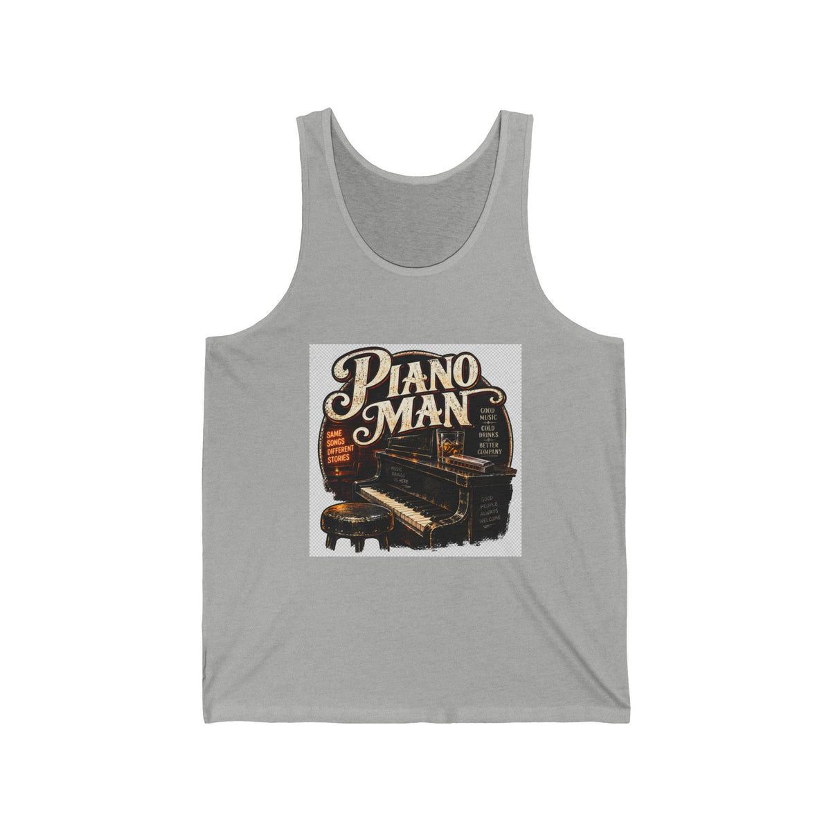 Piano Man Retro Bar - Athletic Tank