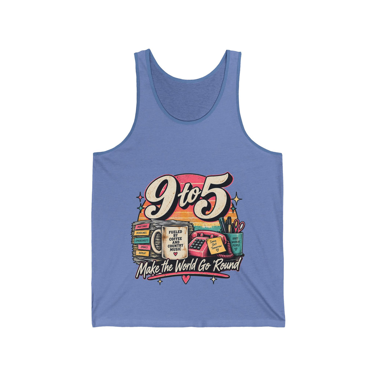 9to5 Make the World Go Round - Athletic Tank