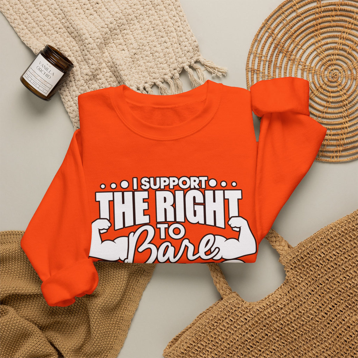 I Support the Right to Bare Arms - Crewneck Sweatshirt
