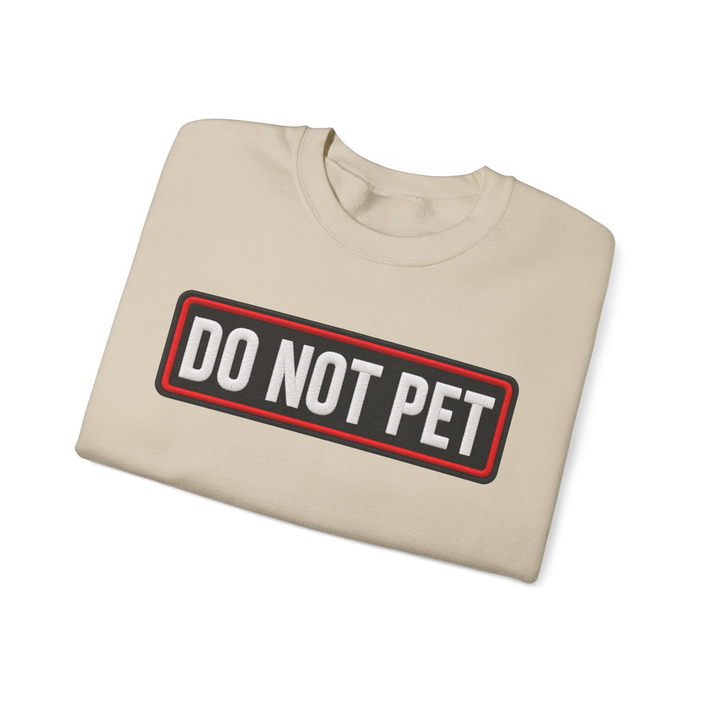 Do Not Pet - Service Dog Patch - Crewneck Sweatshirt