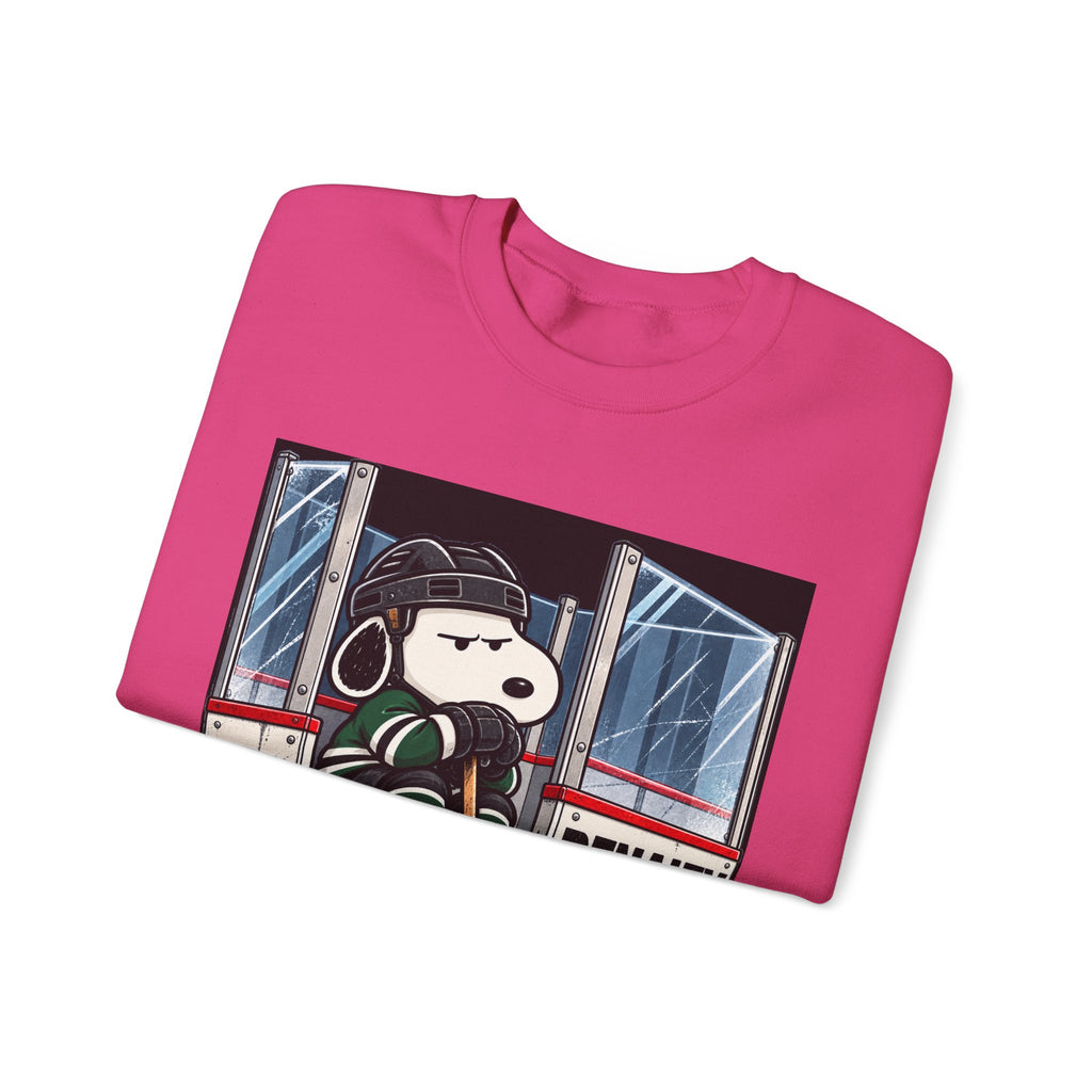 Snoopy Hockey Penalty Box Green - Crewneck Sweatshirt