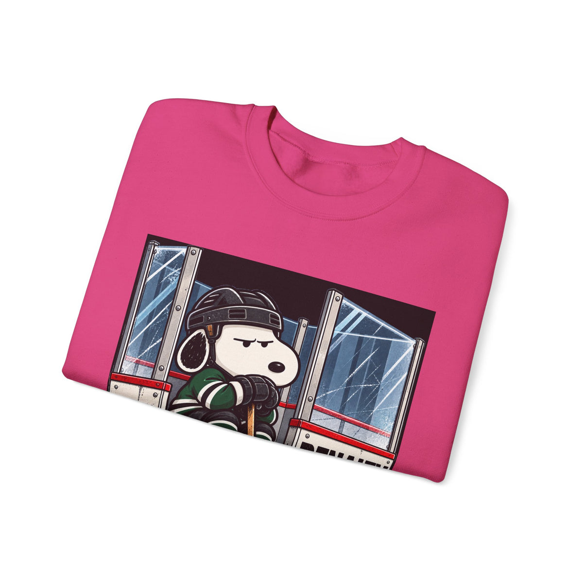 Snoopy Hockey Penalty Box Green - Crewneck Sweatshirt