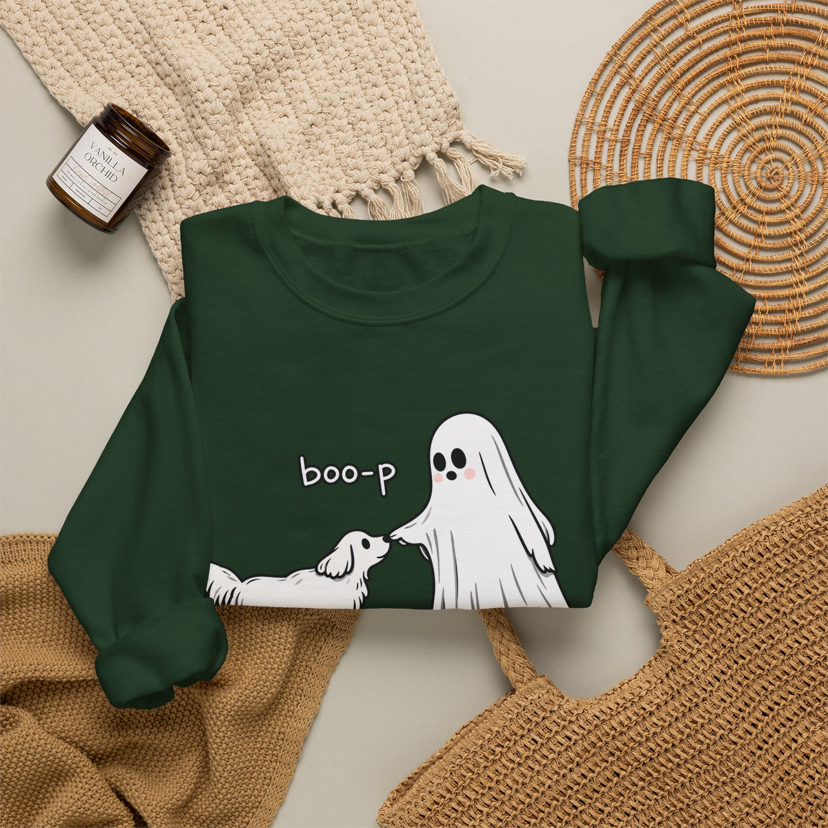 Boo-p Ghost and Dog - Crewneck Sweatshirt