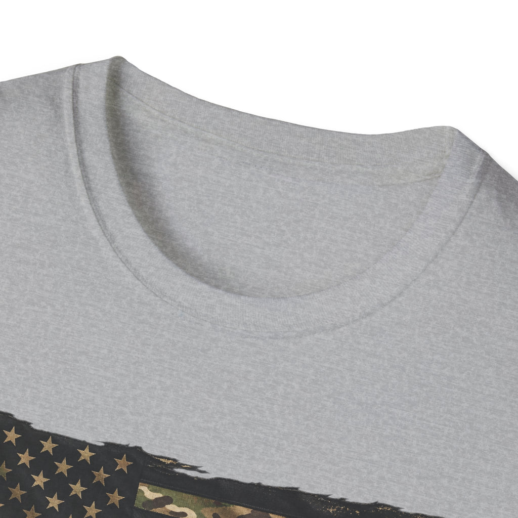 Black and Multicam American Flag - Classic Tee