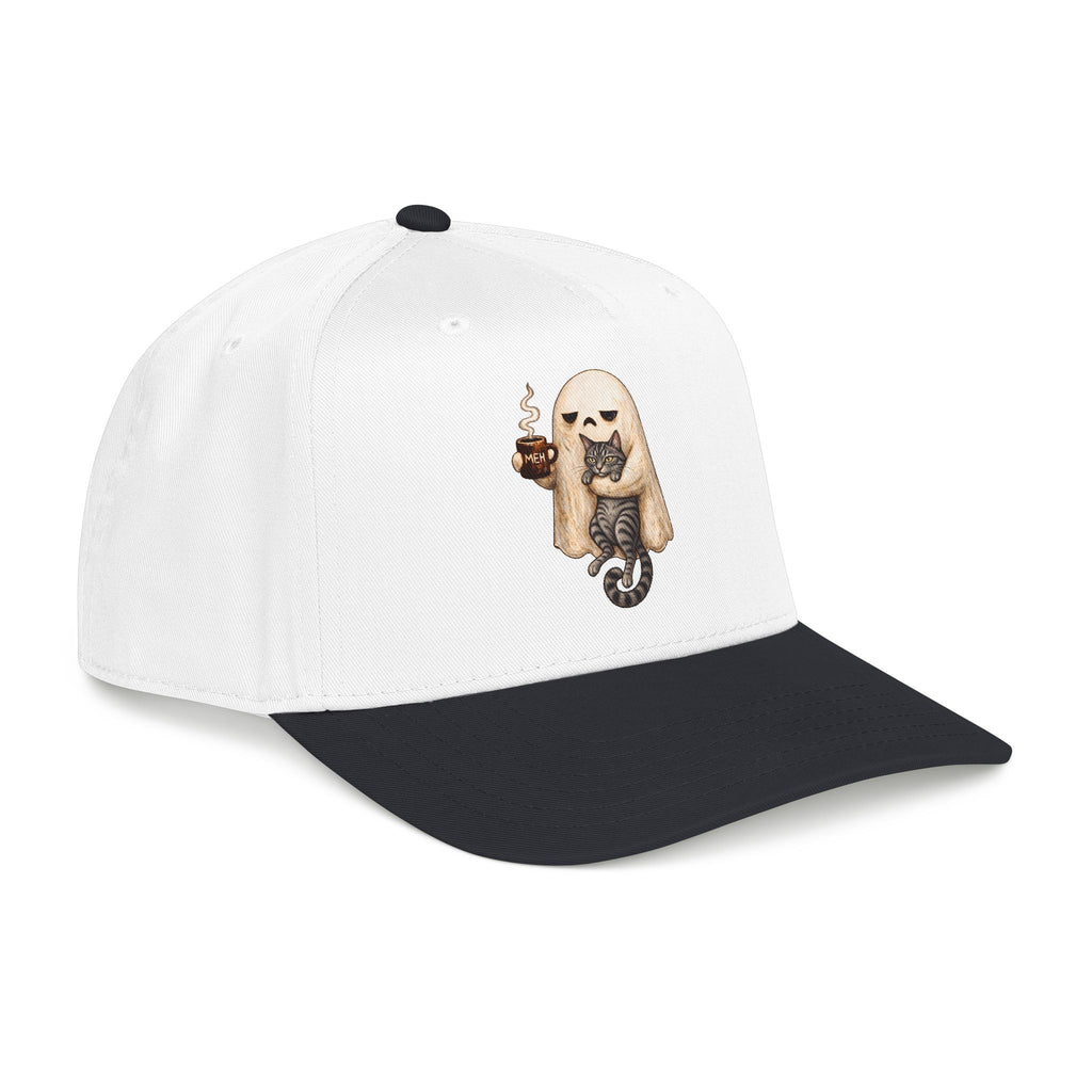 Meh Ghost and Gray Tabby Cat - OTTO Baseball Hat