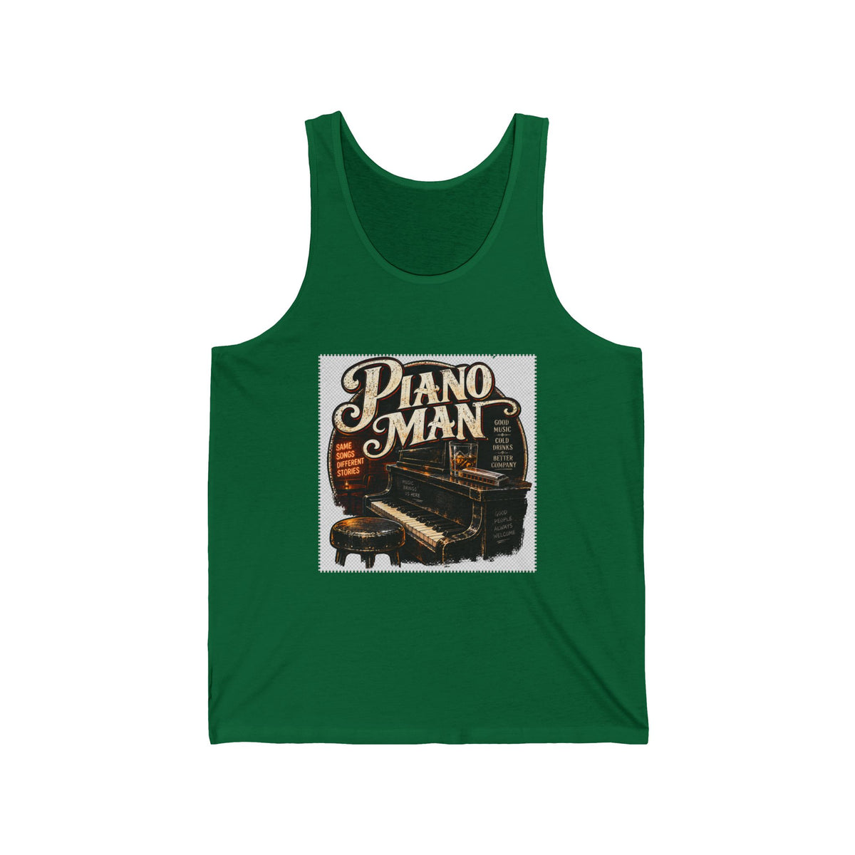 Piano Man Retro Bar - Athletic Tank