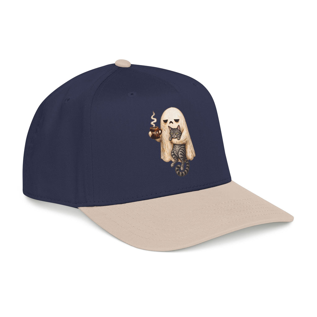 Meh Ghost and Gray Tabby Cat - OTTO Baseball Hat