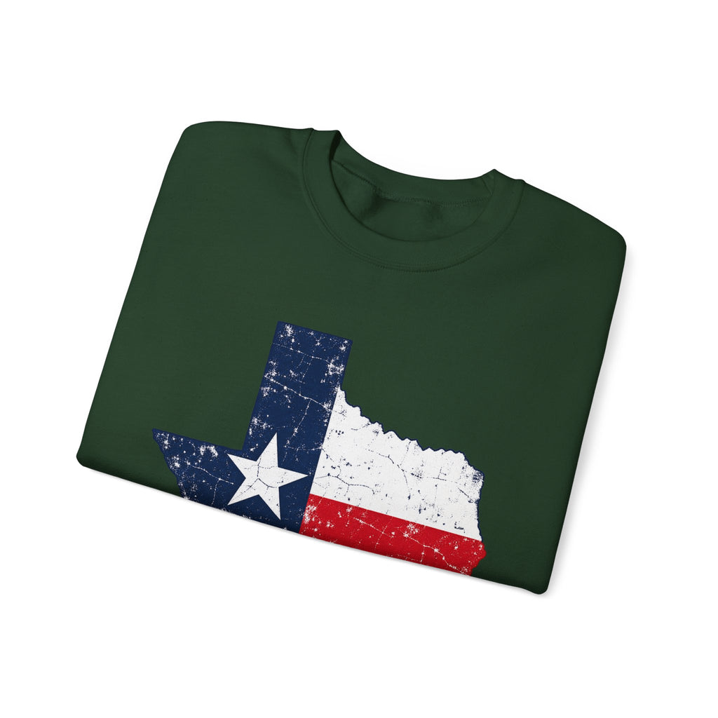 Weathered Texas Flag - Crewneck Sweatshirt