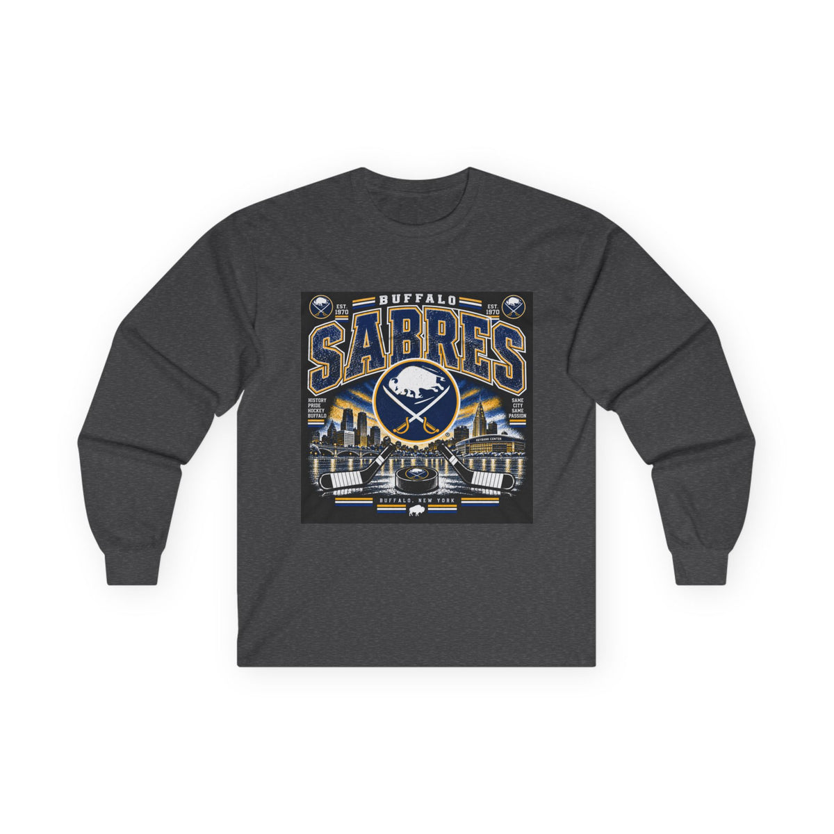 Buffalo Sabres Heritage Shield - Unisex Ultra Cotton Long Sleeve Tee