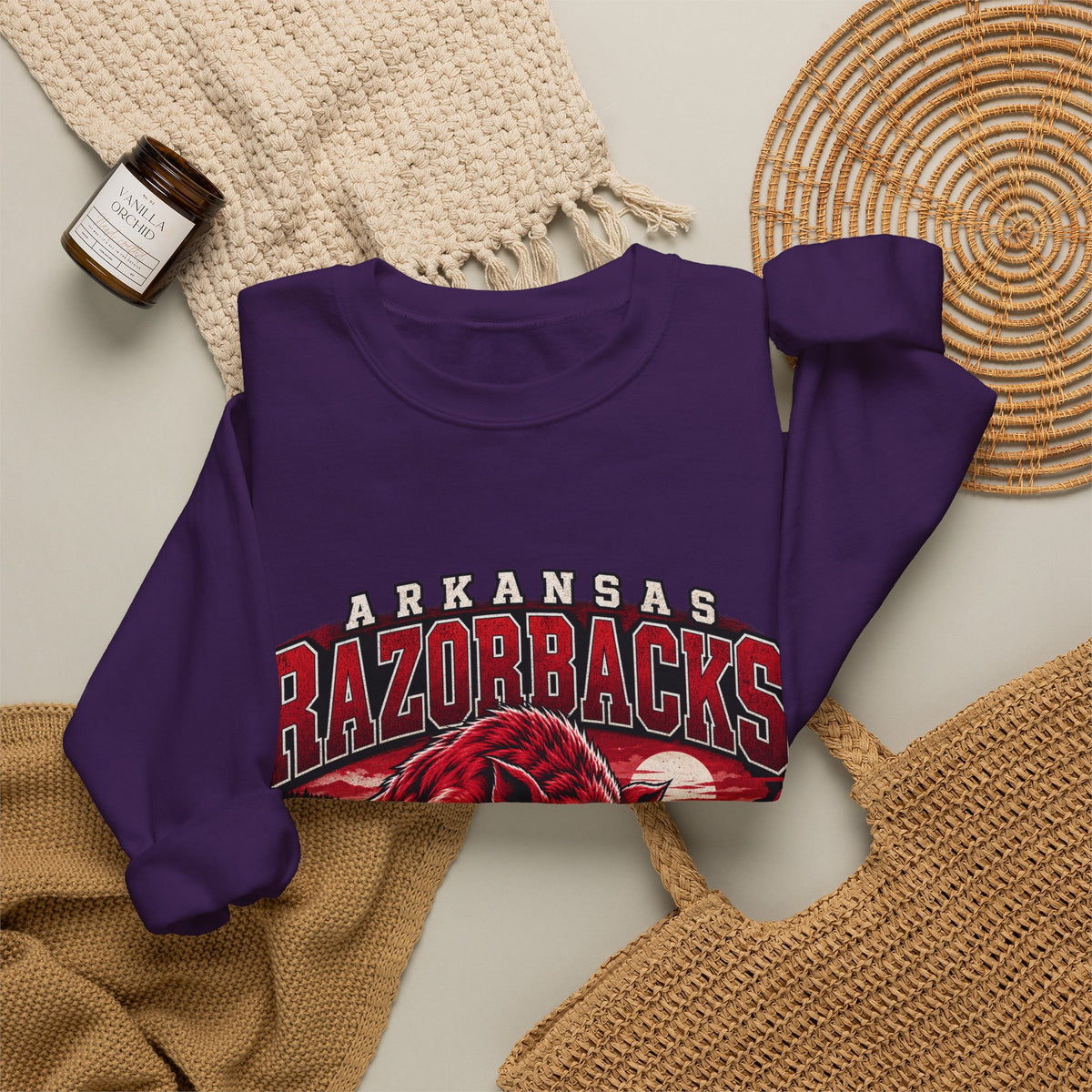 Arkansas Razorbacks State Pride - Crewneck Sweatshirt