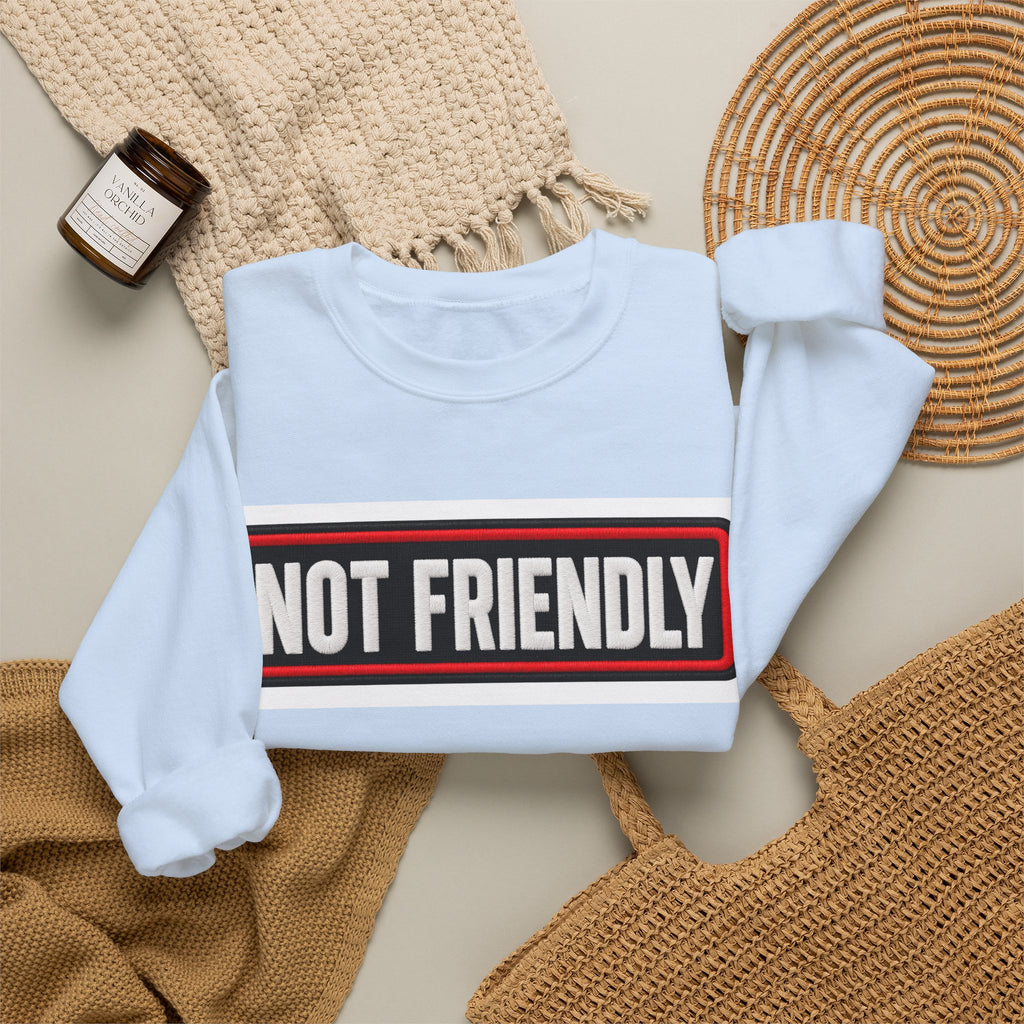 Not Friendly - Service Dog Patch - Crewneck Sweatshirt