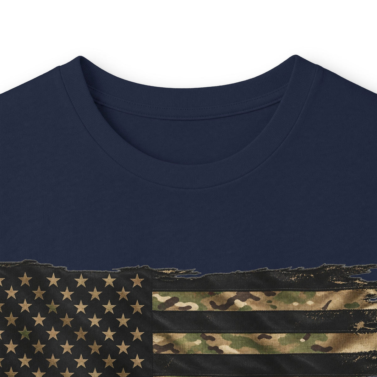 Black and Multicam American Flag - Unisex Ultra Cotton Long Sleeve Tee