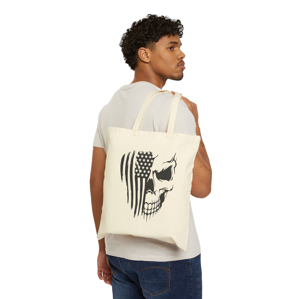 Stars, Stripes & Skulls - Canvas Tote