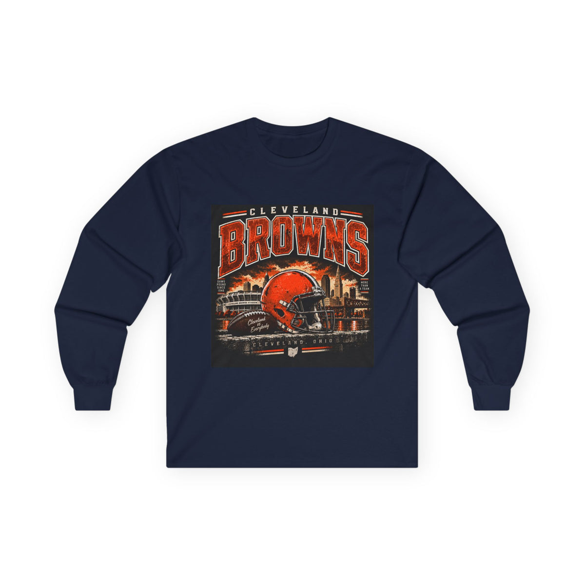Cleveland Browns Skyline - Unisex Ultra Cotton Long Sleeve Tee