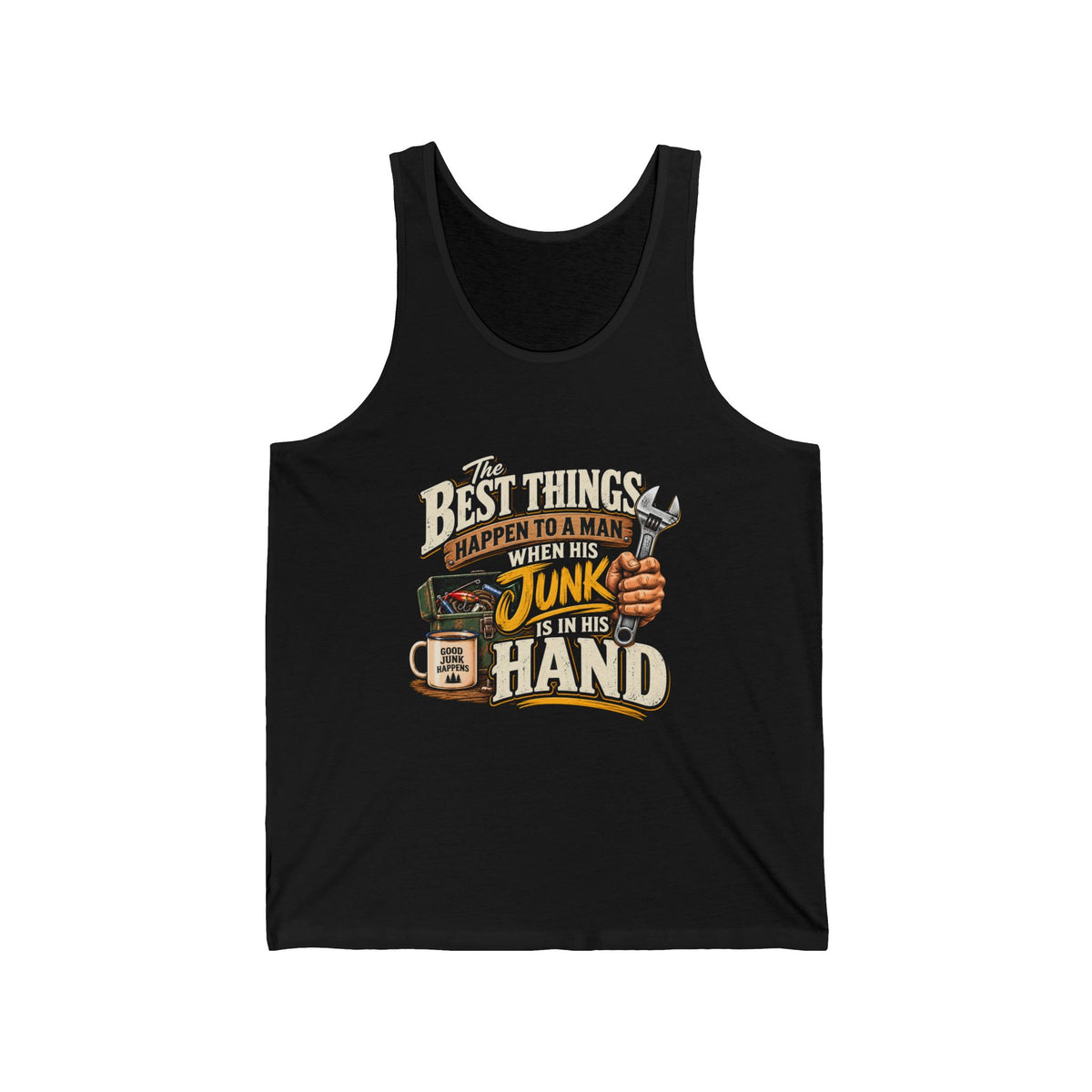 Best Things Happen in a Man's Hand - Athletic Tank