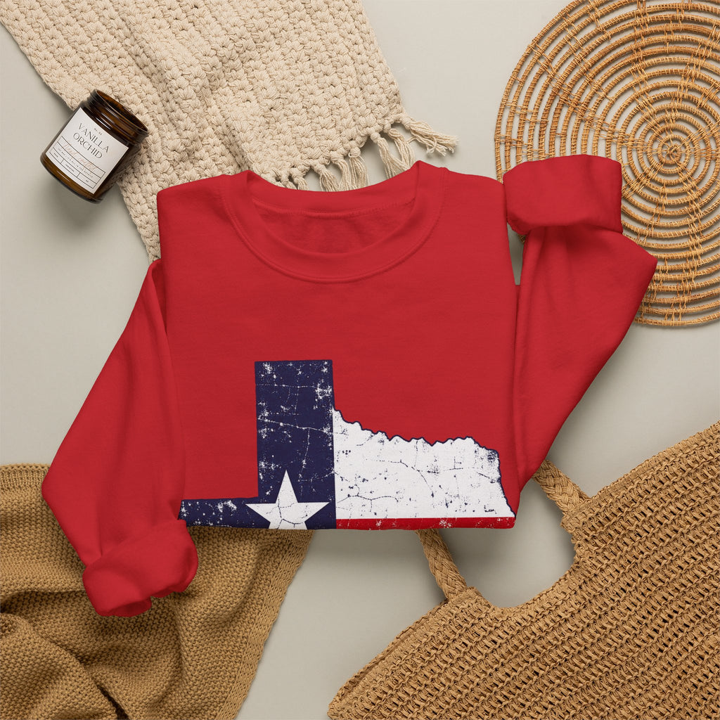 Weathered Texas Flag - Crewneck Sweatshirt
