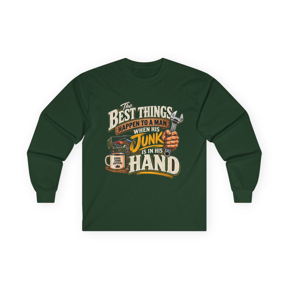 Best Things Happen in a Man's Hand - Unisex Ultra Cotton Long Sleeve Tee