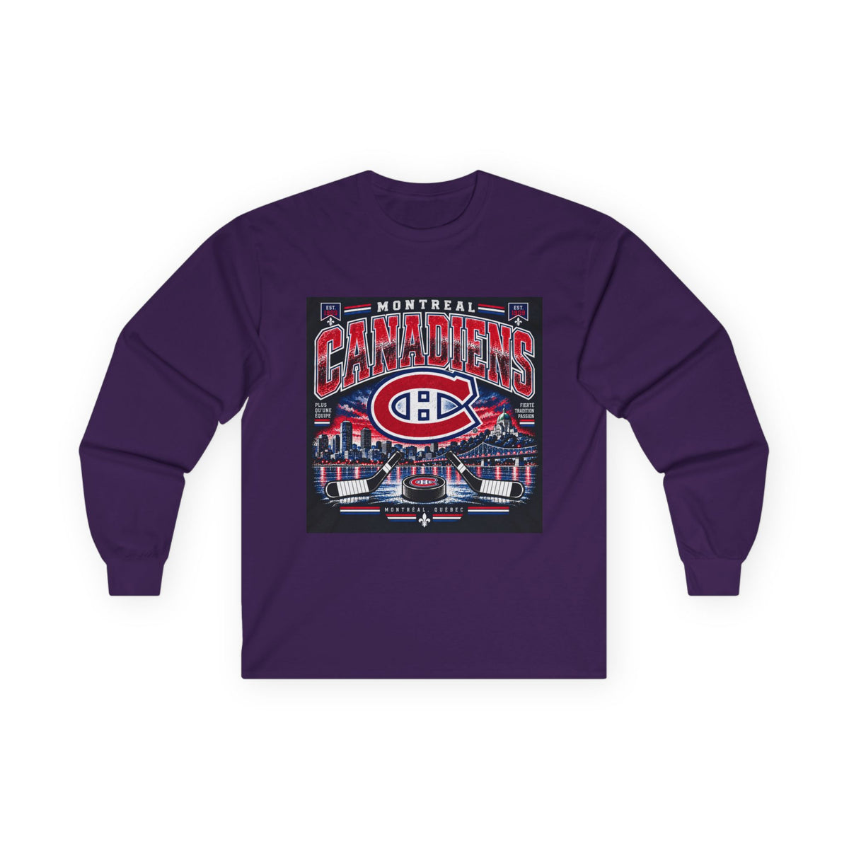 Montreal Canadiens Skyline - Unisex Ultra Cotton Long Sleeve Tee