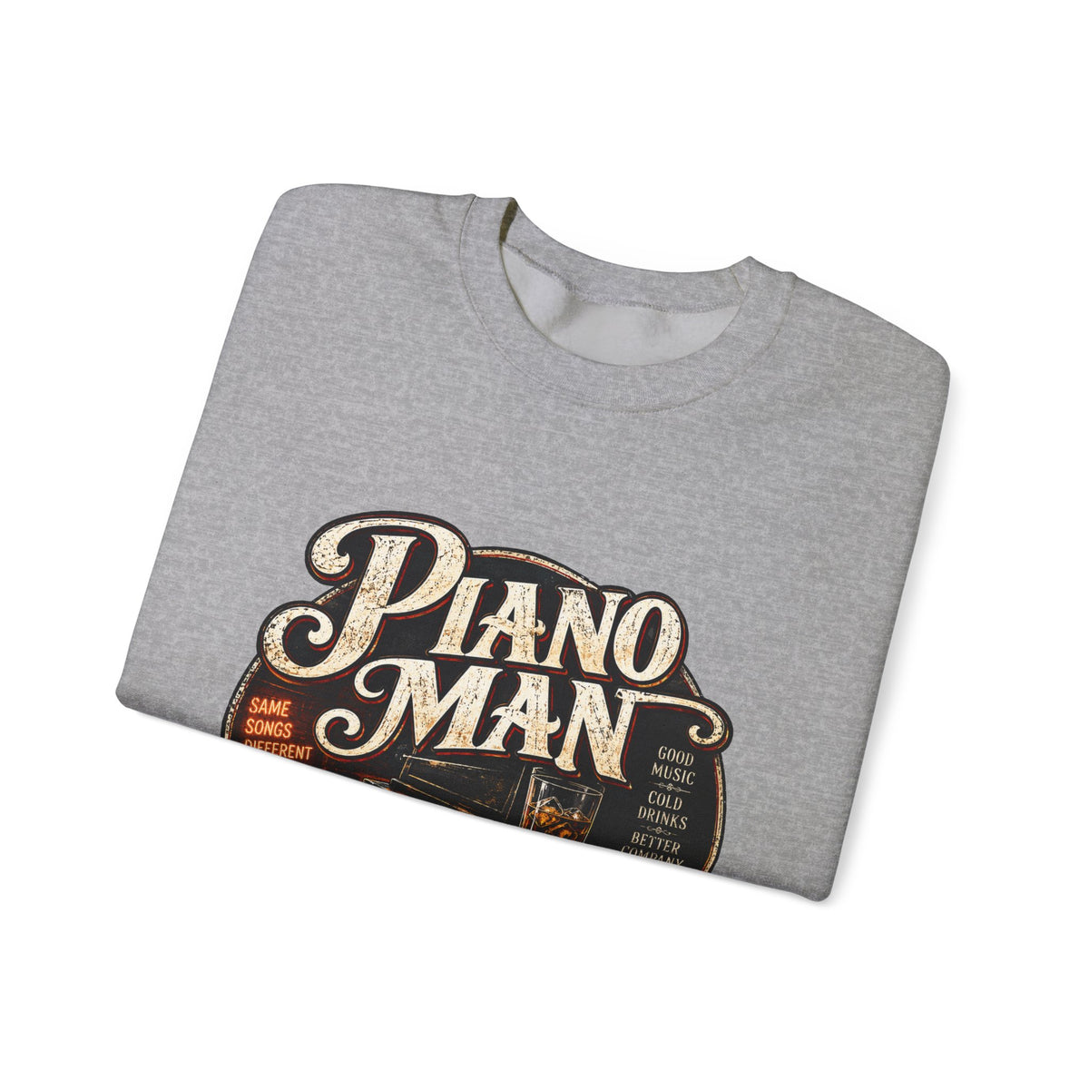 Piano Man Retro Bar - Crewneck Sweatshirt