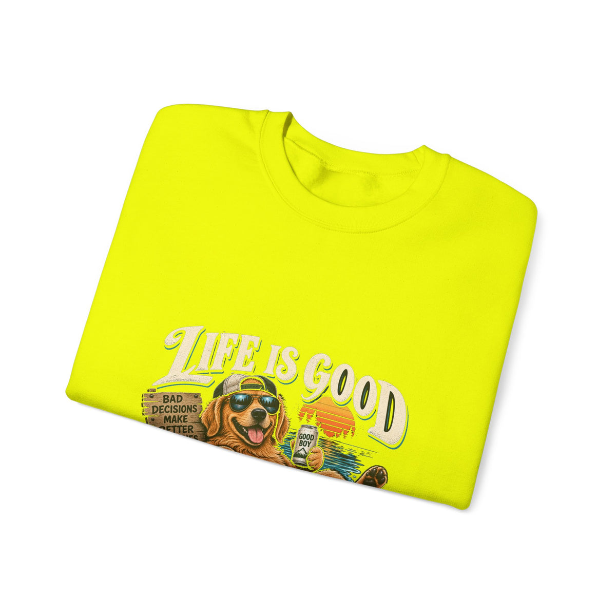 Life is Good Floatin' - Crewneck Sweatshirt