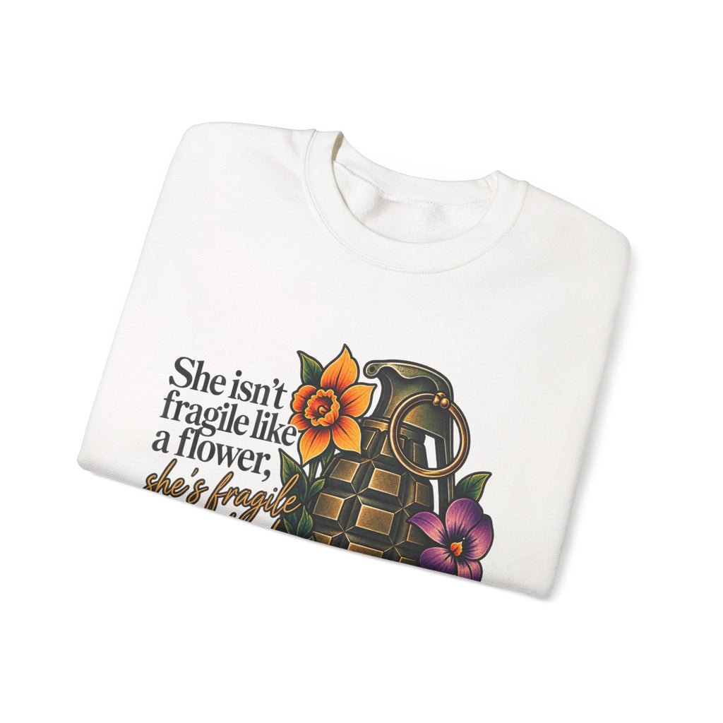 Fragile Like a Bomb - Floral Grenade - Crewneck Sweatshirt