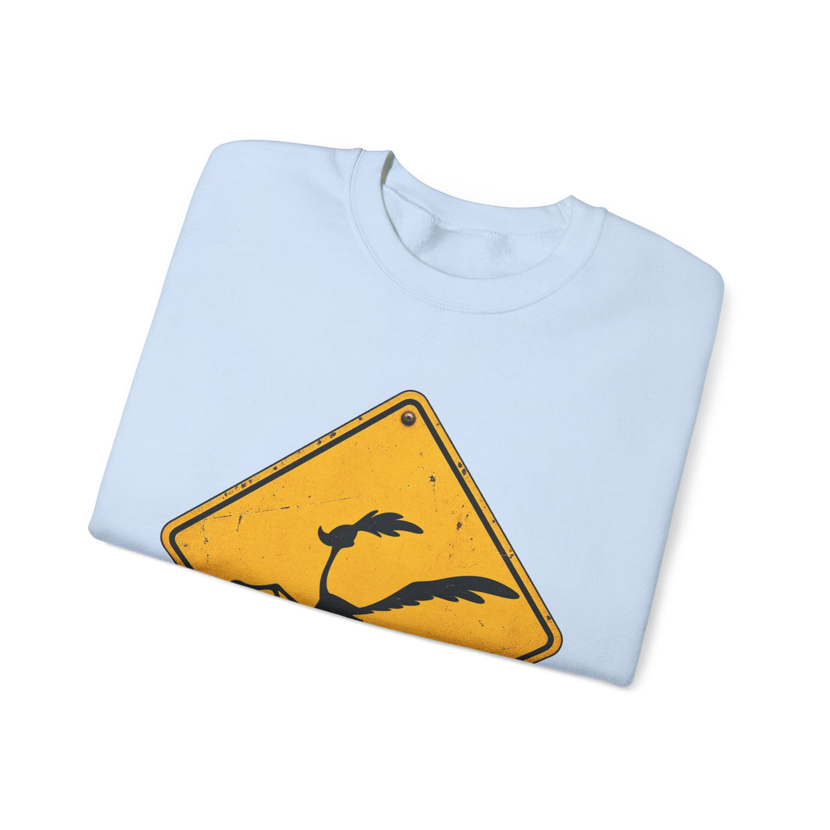 Roadrunner Yellow Diamond Sign - Crewneck Sweatshirt
