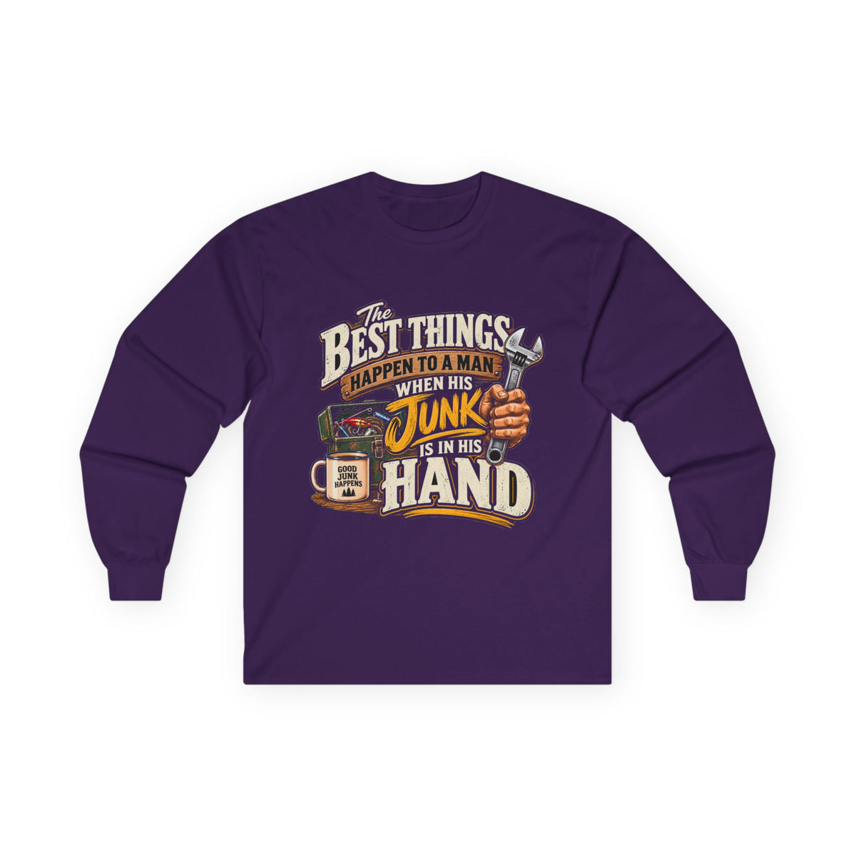 Best Things Happen in a Man's Hand - Unisex Ultra Cotton Long Sleeve Tee