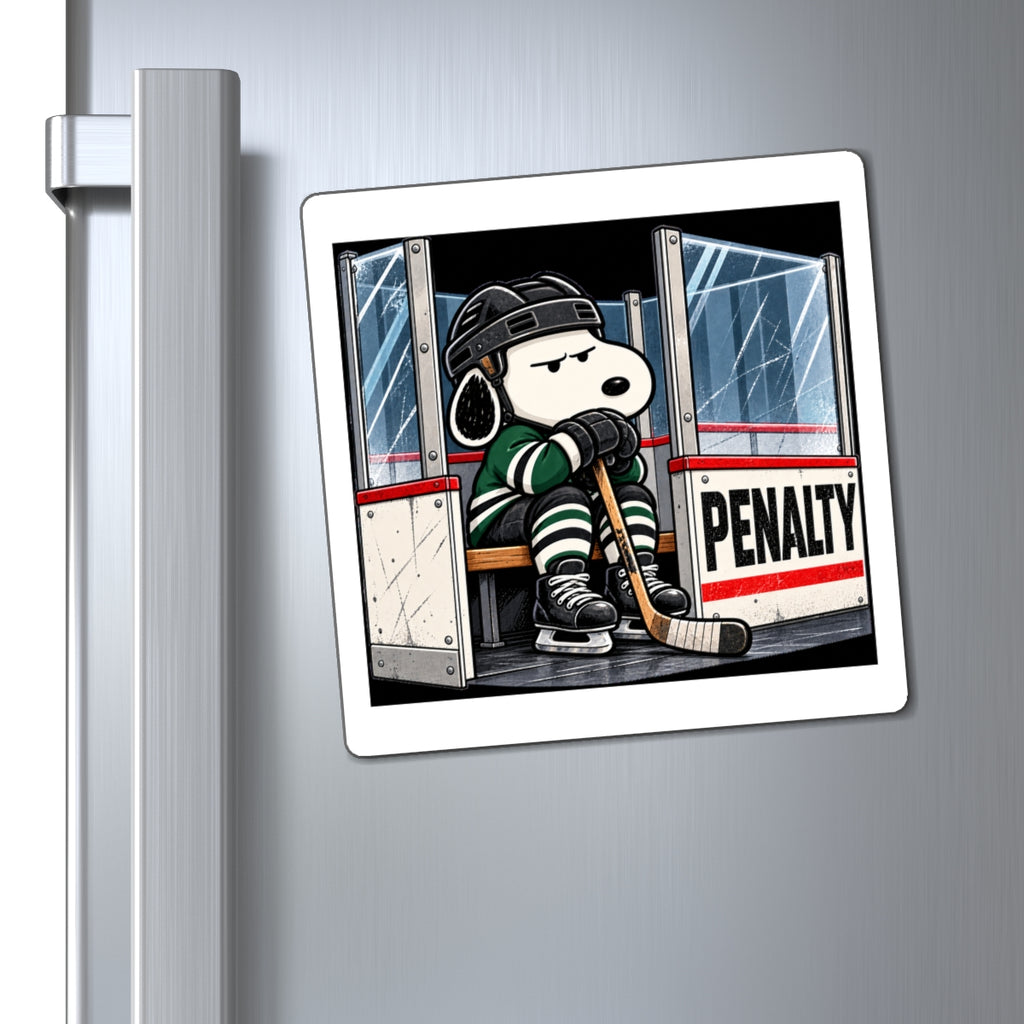 Snoopy Hockey Penalty Box Green - Magnet