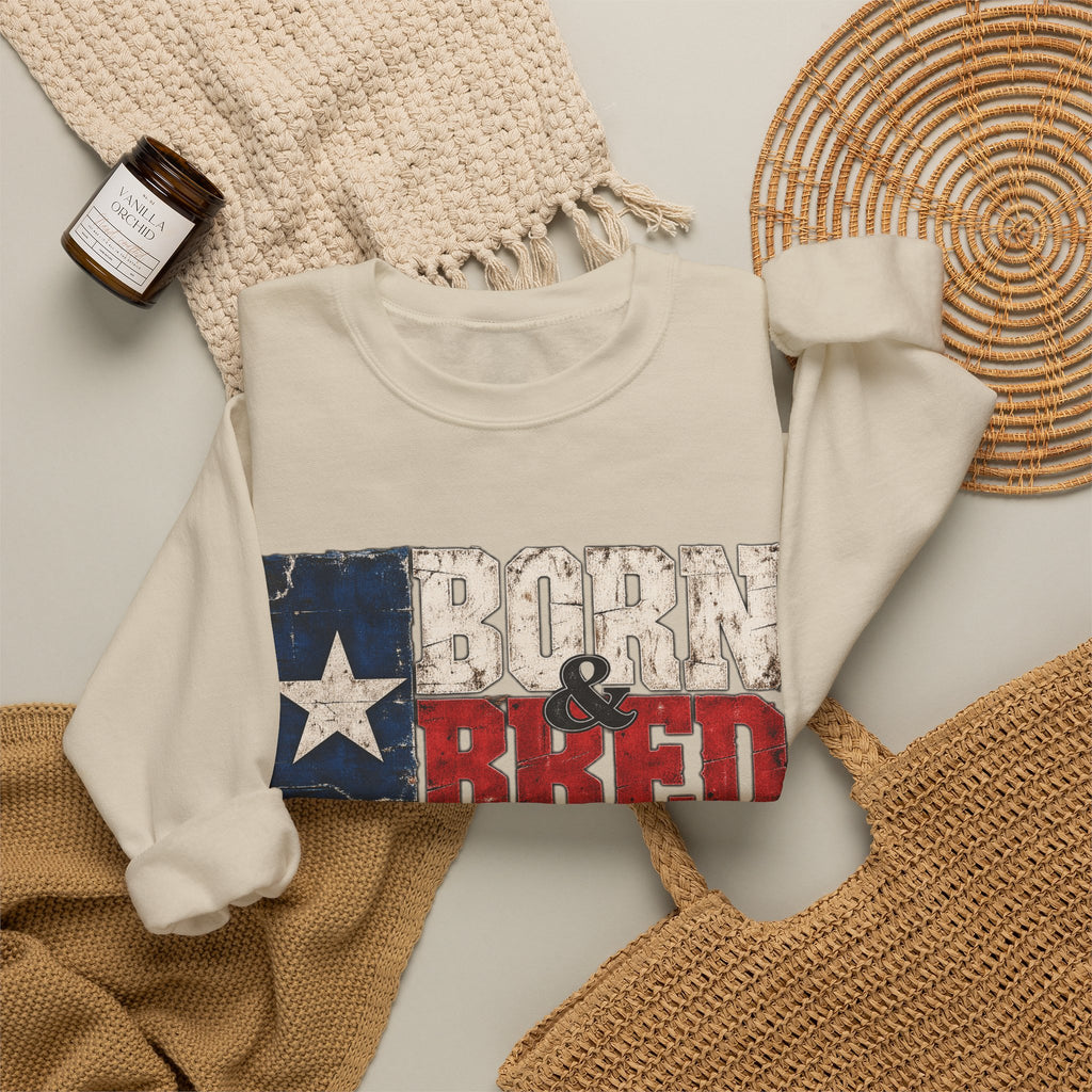 Texas Born and Bred - Crewneck Sweatshirt
