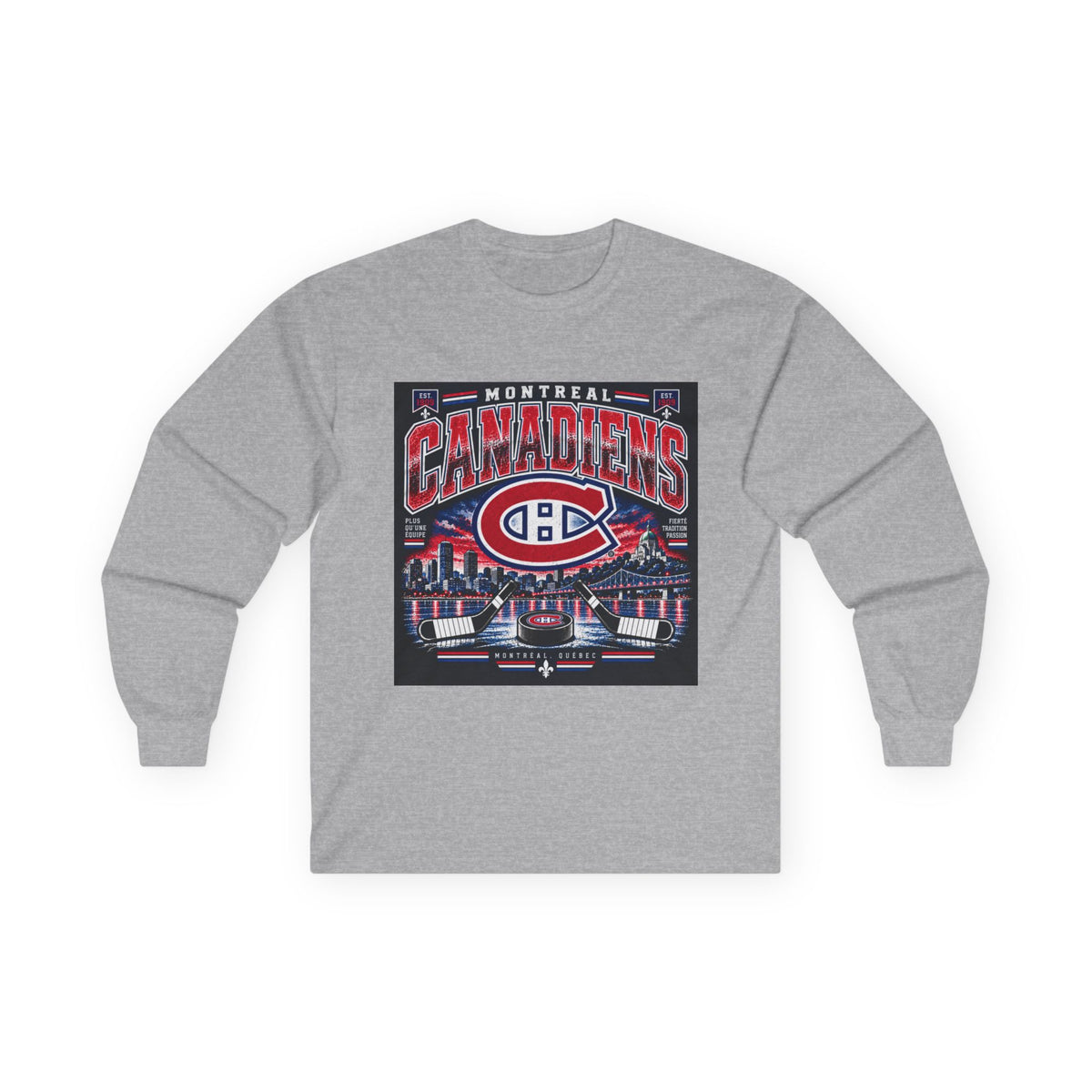 Montreal Canadiens Skyline - Unisex Ultra Cotton Long Sleeve Tee
