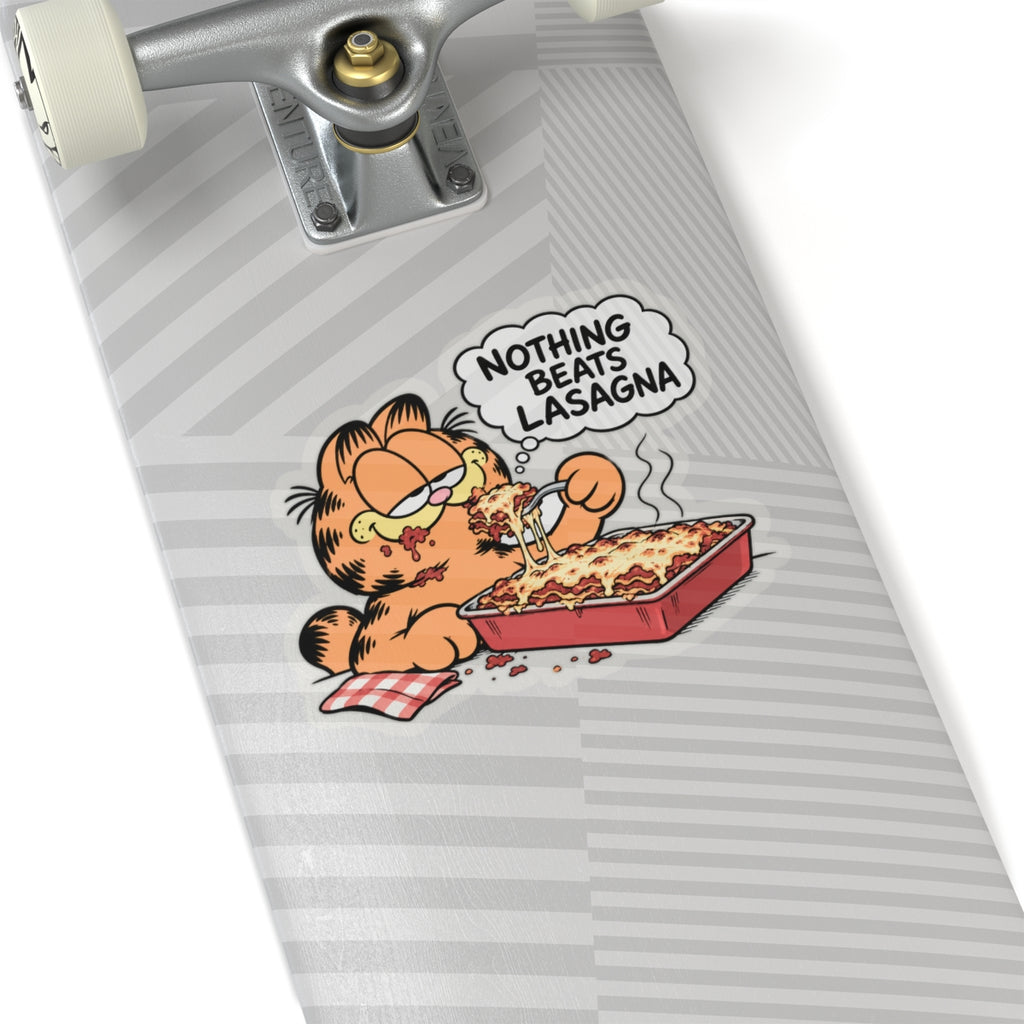 Nothing Beats Lasagna - Kiss-Cut Sticker