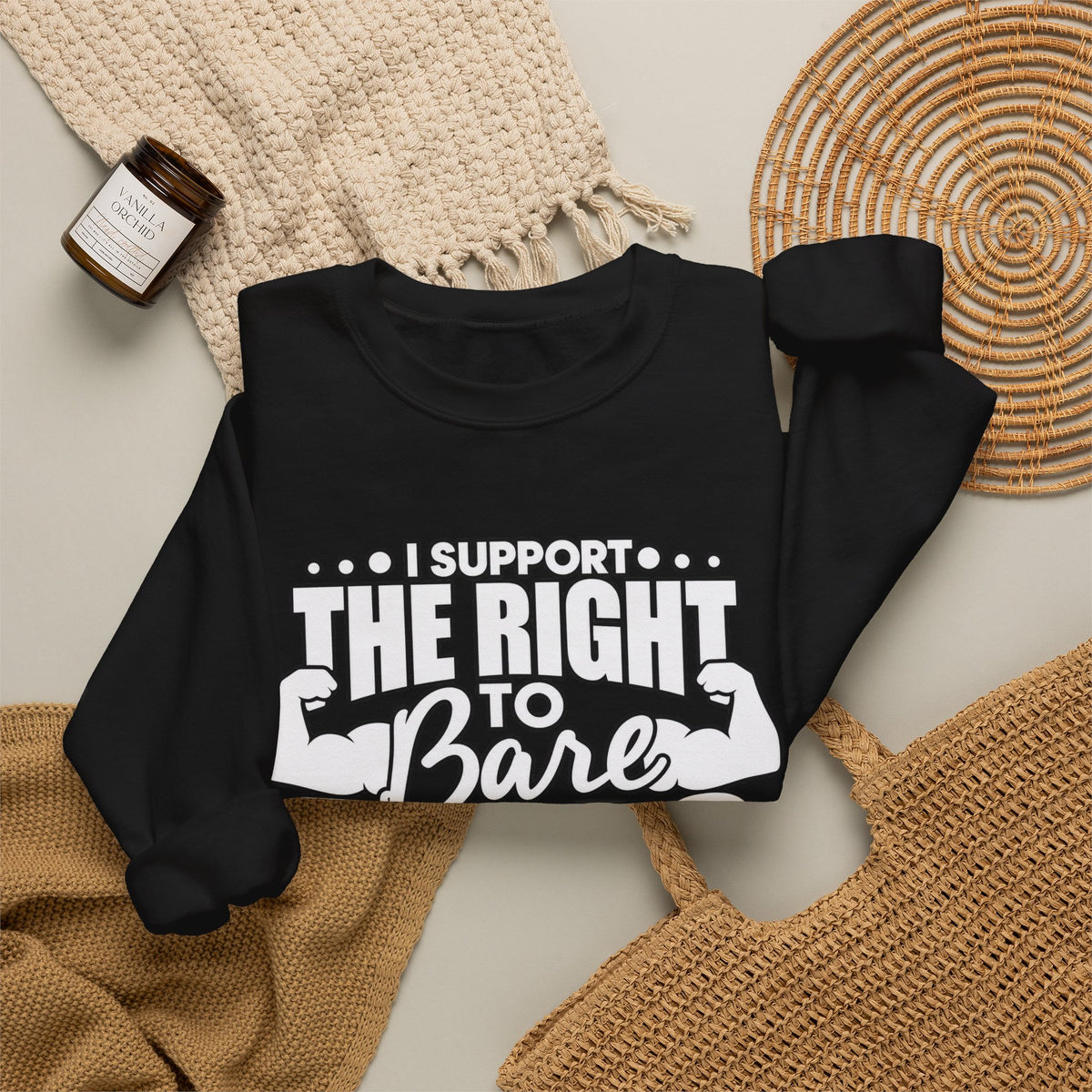 I Support the Right to Bare Arms - Crewneck Sweatshirt