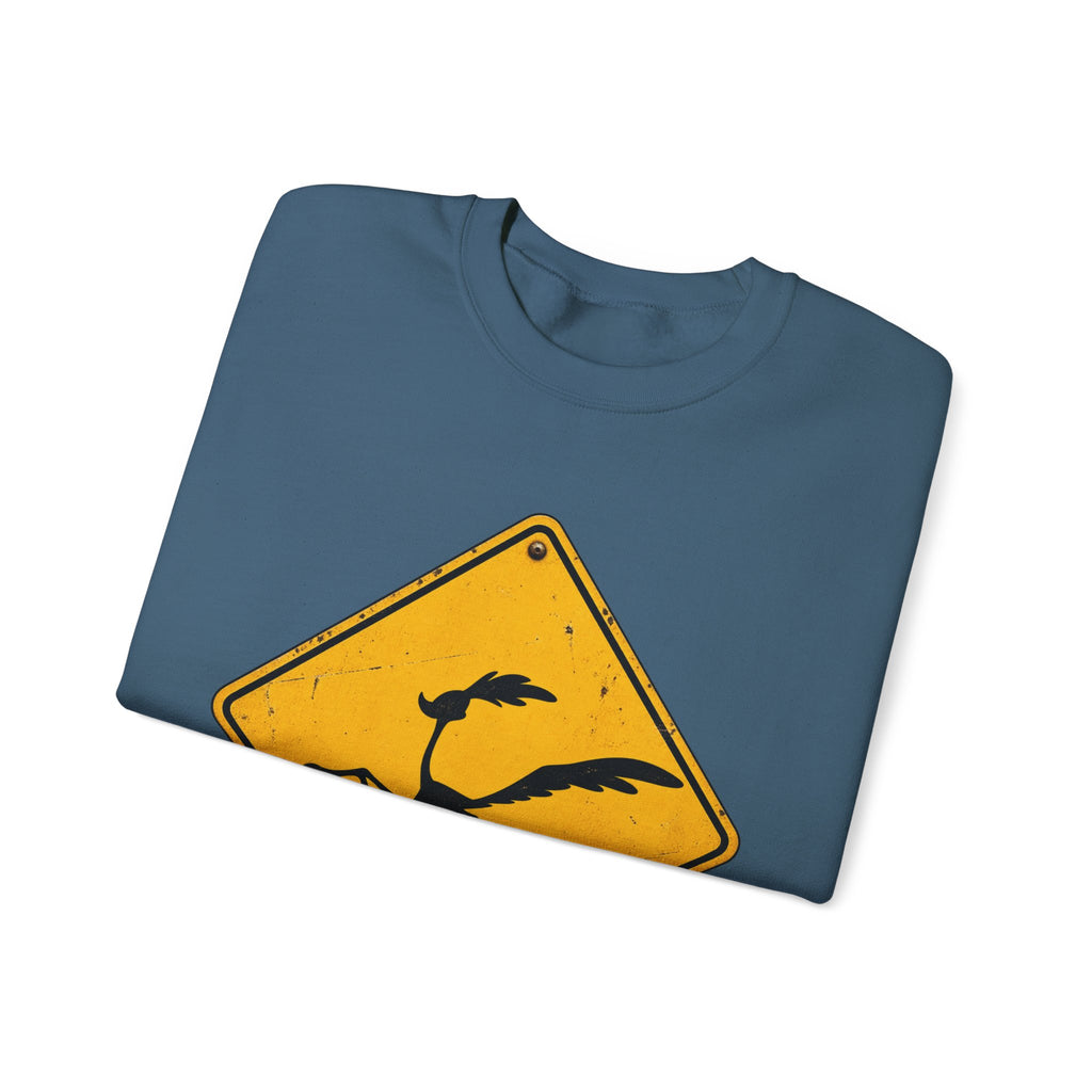 Roadrunner Yellow Diamond Sign - Crewneck Sweatshirt