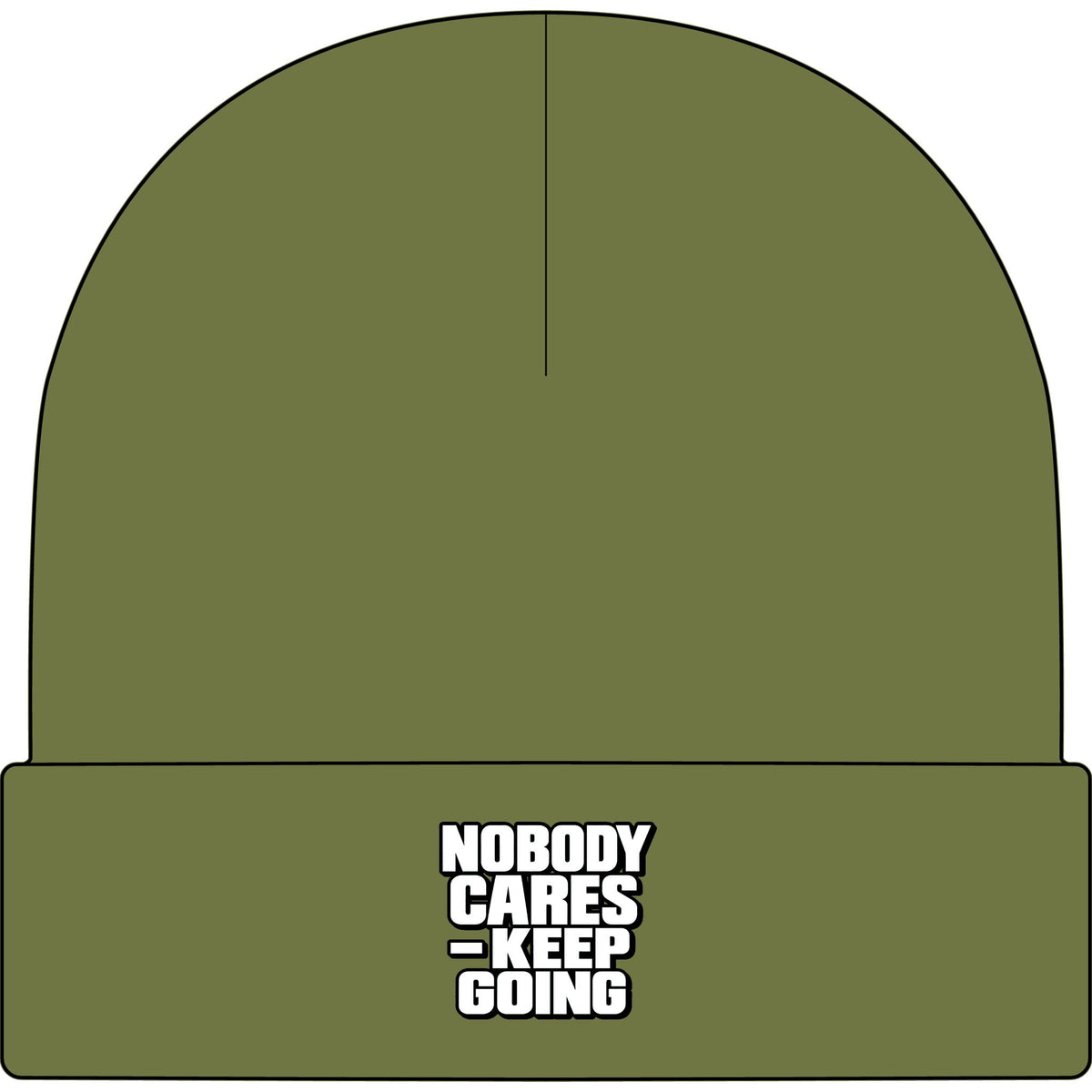 Nobody Cares - Keep Going - AS Colour 1107 Cuff Beanie